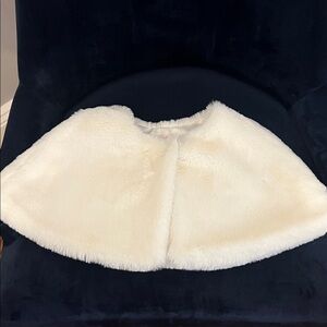 Cat & Jack Soft White Faux Fur Cape